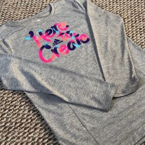 Girls’ Adidas Long Sleeve Graphic Tee
